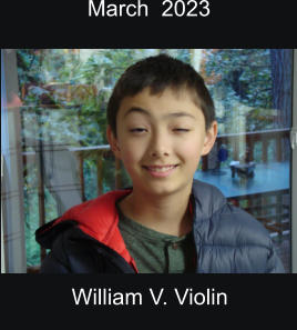 March  2023  William V. Violin
